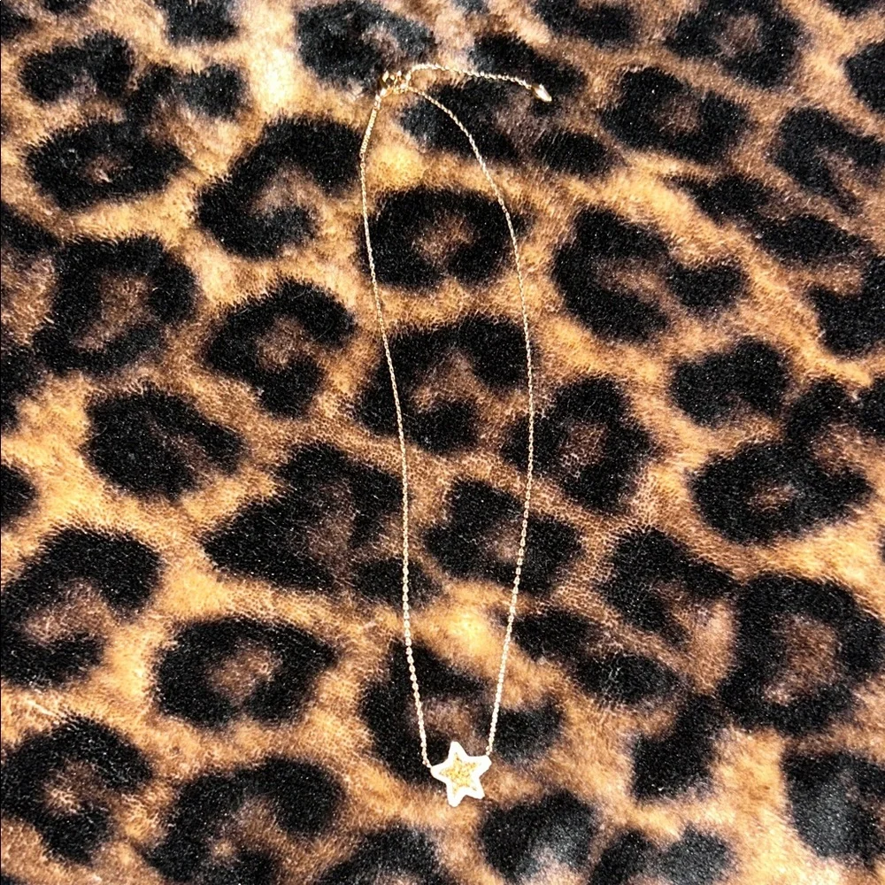 Kendra Scott Rose Gold Star Druzy Necklace